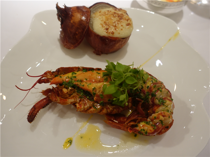 lobster and baked onion